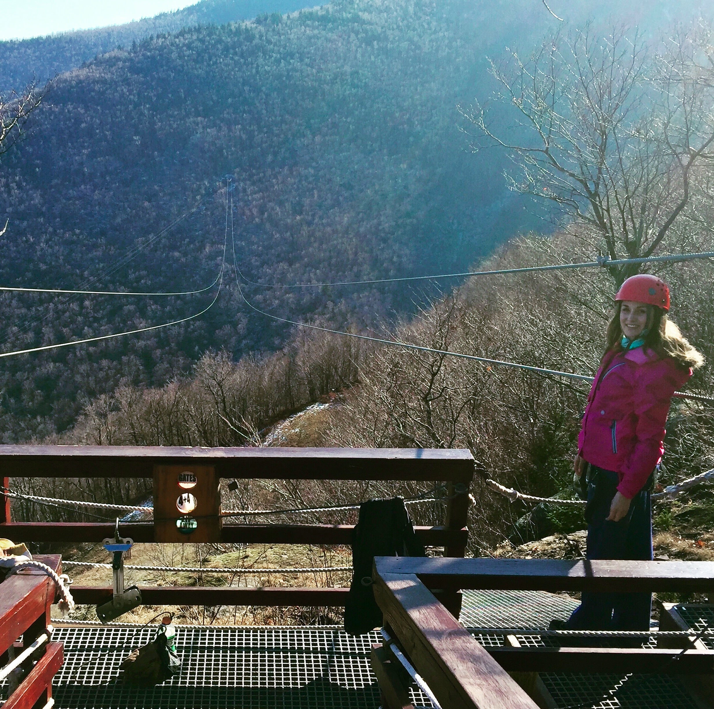 Zip line. USA. Hunter.