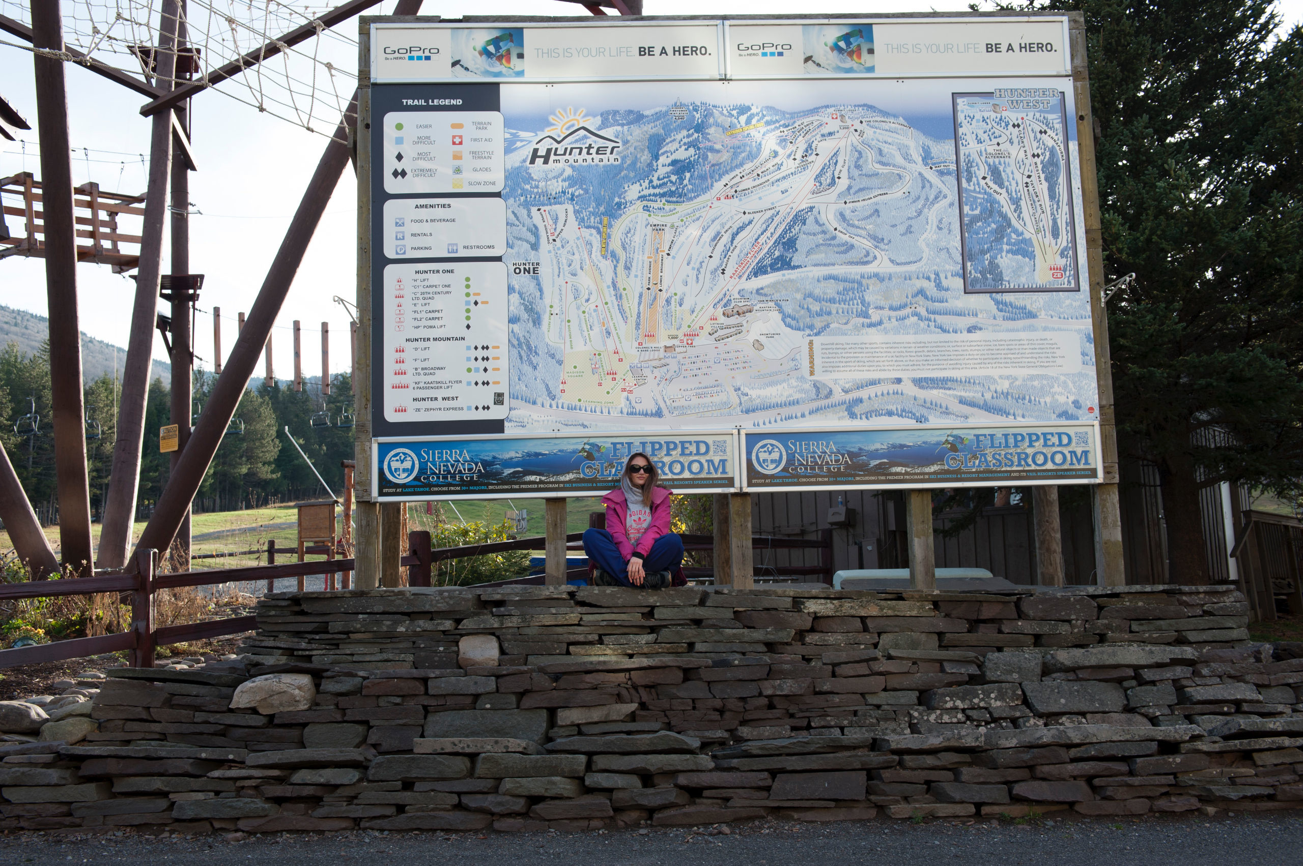 Zip line. USA. Hunter.
